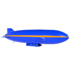 Blue Airship isolated on transparent background