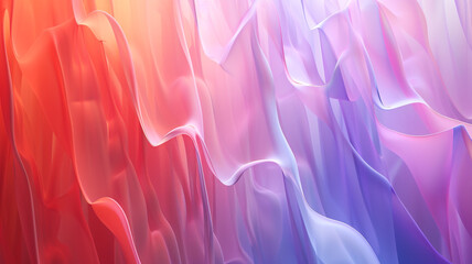 Obraz premium Witness a captivating 3D abstraction wall with translucent layers and vibrant hues blending seamlessly, in