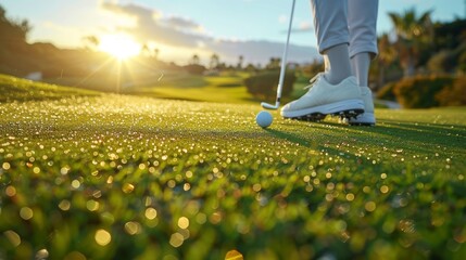 Amidst the serene beauty of nature, teenagers gracefully navigate the golf course, finding solace and focus in the rhythmic motion of their swings.
