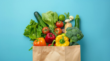 A Bounty of Summer Vegetables in a Paper Bag