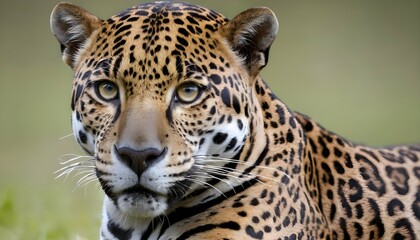 A Jaguar With Its Eyes Gleaming With Intelligence