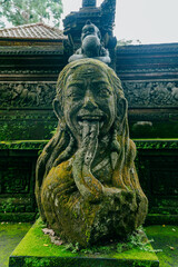 Statue in the Monkey Forest, Ubud, Bali, Indonesia.