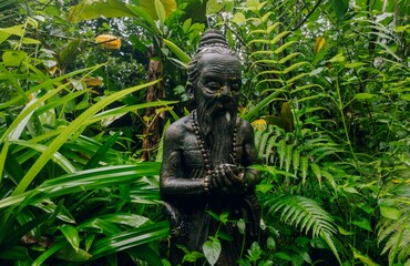 Statue of Ida Bhatara Rsi Markandeya at Campuhan River. Ubud, Bali, Indonesia.