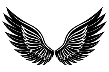 wing silhouette vector illustration