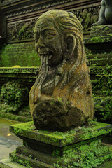Sculpture in the Monkey Forest. Ubud, Bali, Indonesia.