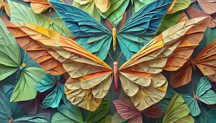 Fototapeta na wymiar animales origami