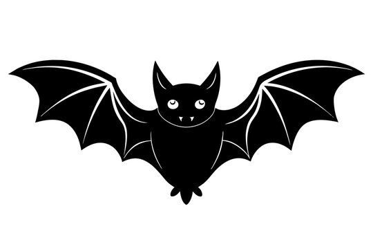 halloween bat silhouette vector illustration