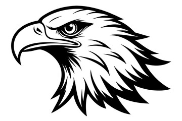 eagle head silhouette vector illustration