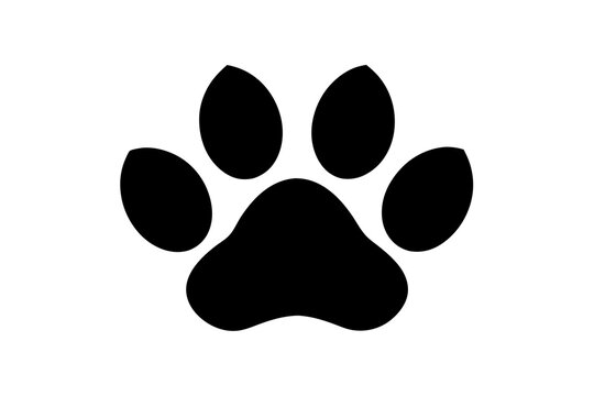 dog and cat paw print silhouette vector illustration