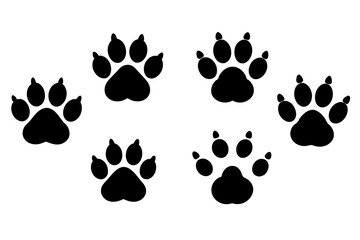 footprints silhouette vector illustration