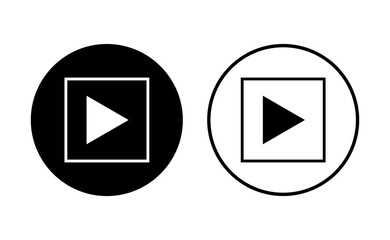 Play Icon set. Play button vector icon