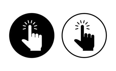 Hand click icon set. pointer icon vector. hand cursor icon vector