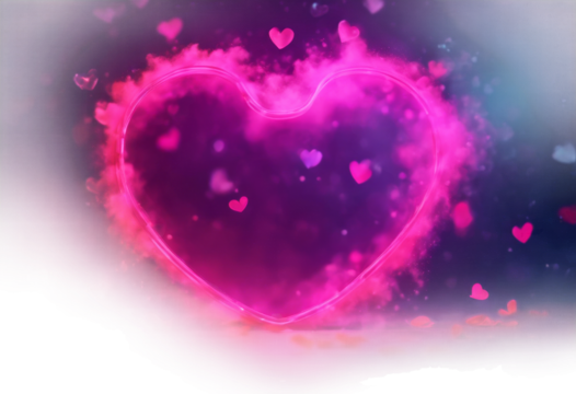fog Day love neon Happy banner space Valentine's smoke heart confetti style romance copy pictogram electric art concept graphic lamp element badge sparkle colours gradient path shiny