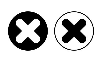 Obraz premium Close icon set. Delete icon vector. cross sign