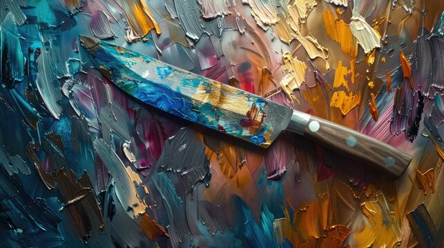 Pallete knife wall art