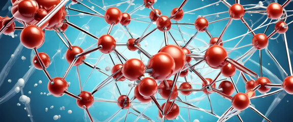 Atoms molecules on abstract background