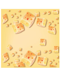 set of cheese cubes