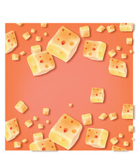 set of cheese cubes