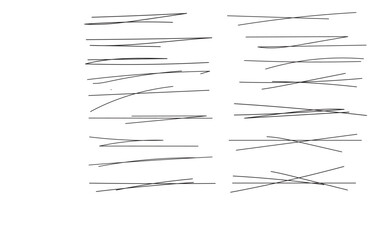 Scribble lines set, rough draft sketch lines, black lines. ketchy scribble lines. A set of strikethrough underlines. 11:11