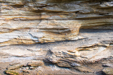 exposed rock