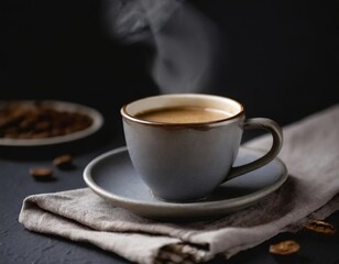 Cup of americano coffee.
