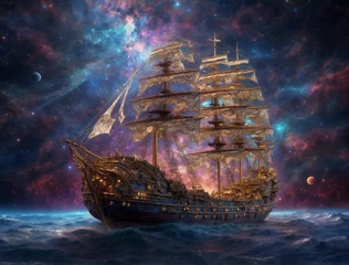 Türaufkleber ship in the ocean © Steve