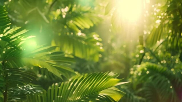 video view of green tropical forest