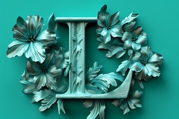 "L" ON Teal BACKGROUND 4K HD ULTRA