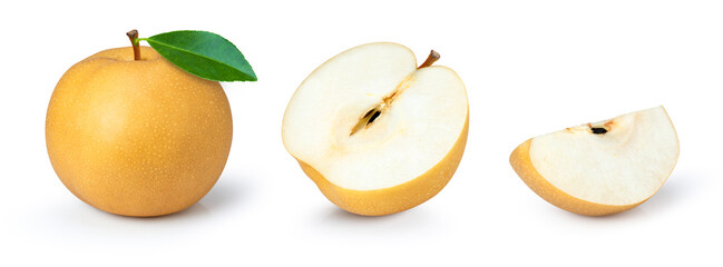 pear fruit on white
