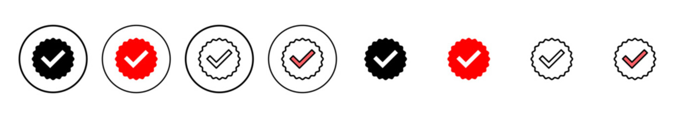 Approved icon vector illustration. Certified Medal Icon. check mark
