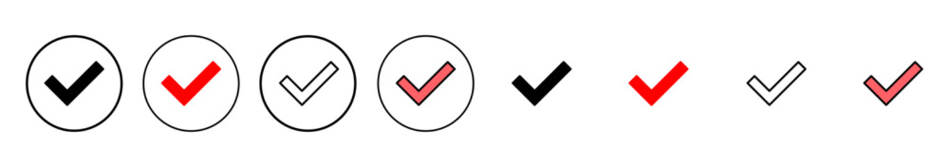 Check mark icon vector illustration. Tick mark sign and symbol © OLIVEIA