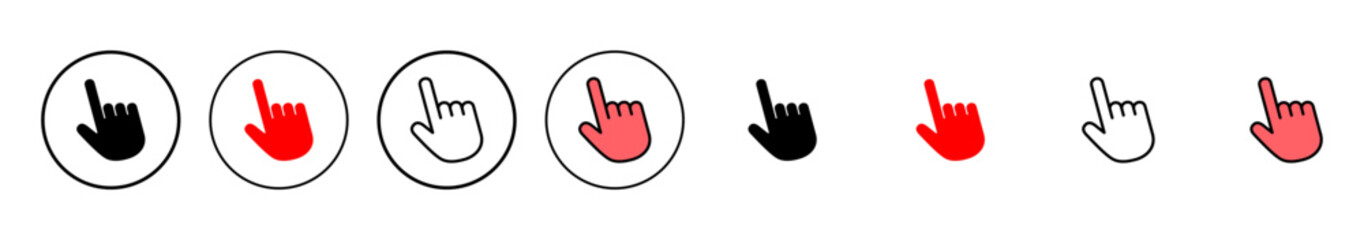Obraz premium Hand cursor icon vector illustration. cursor sign and symbol. hand cursor icon clik