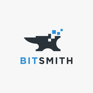 Digital Anvil logo icon vector template on white background