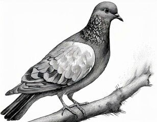 Fototapeta premium Pencil drawing of a mourning dove