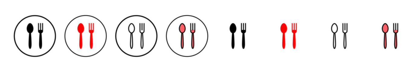 spoon and fork icon vector illustration. spoon, fork and knife icon vector. restaurant sign and symbol - obrazy, fototapety, plakaty