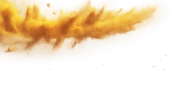 dust Yellow splash. orange white background. confetti particles Powder explosion background abstract texture light bright design glow sparkle shine glowing glistering decor