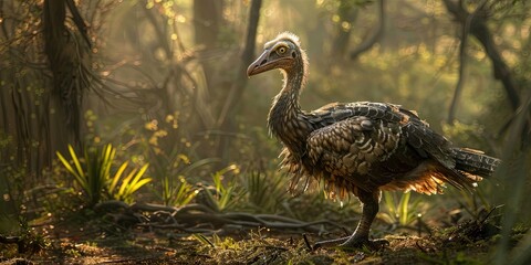 Dodo bird in natural forest environment