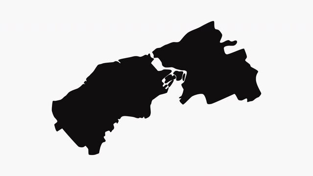 animation forming a map of Ciudad Guayana in vanezuela