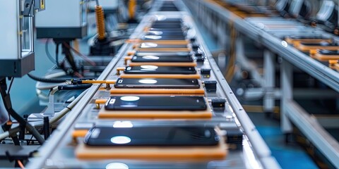 Smartphone manufacturing on mobile phone assembly line