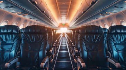 Fototapeta premium Commercial Regular Airplane Interior
