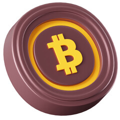 3D Icon Bitcoin Illustration