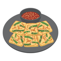 チヂミのイラスト