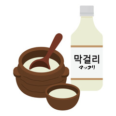 マッコリのイラスト