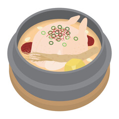 サムゲタンのイラスト