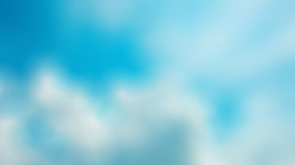 Naklejka na ściany i meble A blurry blue sky with white clouds