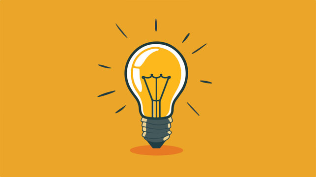 Bulb light idea symbol isolated vector illustration