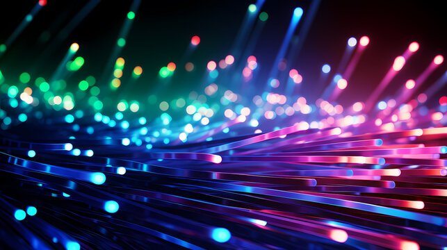 Optical fiber abstract background, material internet technology