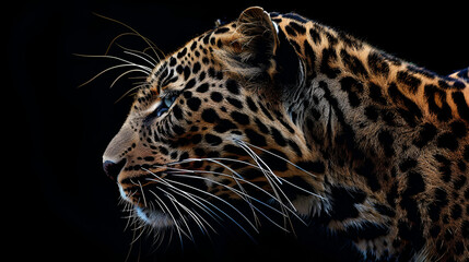 Obraz premium close up of a leopard , generative ai