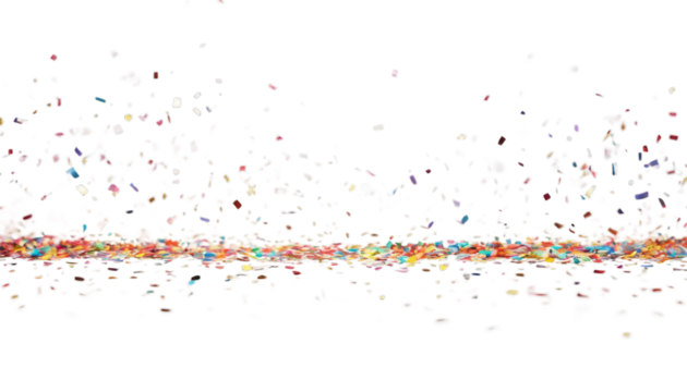 seamless colorful border white horizontal background confetti illustration design pattern colourful party texture happy decoration cute celebration