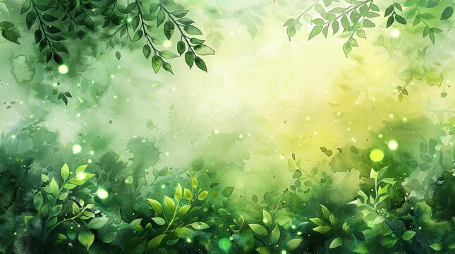 Background material watercolor texture green